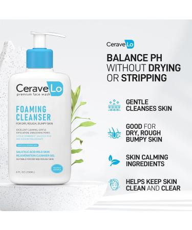 Salicylic Acid Face Wash | Rejuvenating Cleanser Gel for Dry Rough Skin | Fragrance & Paraben Free | 8 fl oz - Premium Formula with Ceramides Niacinamide & Hyaluronic Acid - Buy Online on GoSupps.com