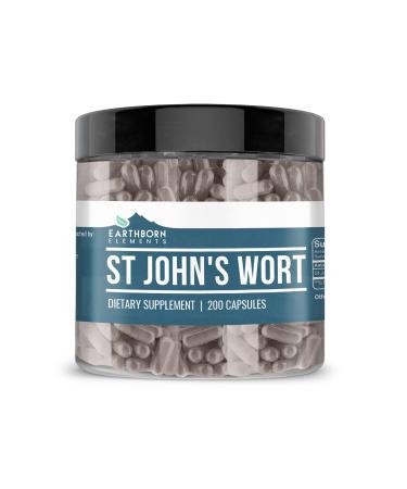 Earthborn Elements St. Johns Wort 200 Capsules, Pure & Undiluted, No Additives 200 Count (Pack of 1) - Buy Online on GoSupps.com