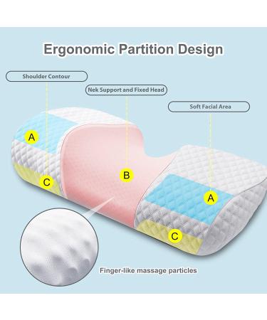 Orthopedic Cervical Memory Foam Pillow - Neck & Shoulder Pain Relief | Ergonomic Support for Side, Back, Stomach Sleepers - White Standard - Buy Online on GoSupps.com