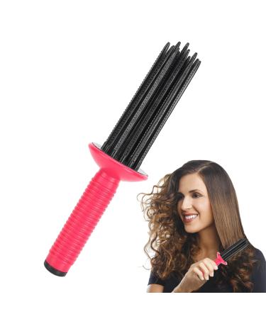 Curling Roll Comb 17 Teeth Curling Wand Portable Anti slip Curling Wand Professional Curly Hair Styling Tools For Hair Salon Home 1 Pack