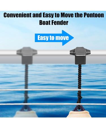 Ctemnpho Boat Bumper Clips - Pontoon Boat Rail Fender Clips 4 Pack - ABS Plastic Gray - Buy Online on GoSupps.com