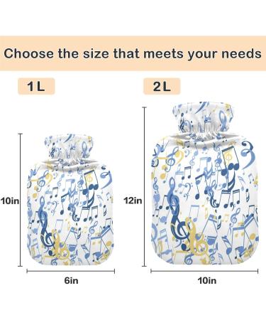 Buy Naanle 2L Musical Hot Water Bottle - Large Transparent Bag for Bed & Hand/Foot Warmer - Heat & Cold Therapy for Pain Relief - Buy Online on GoSupps.com