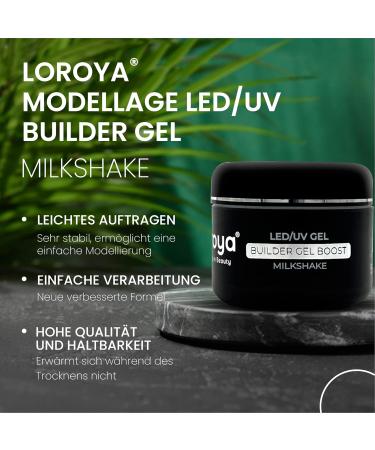  loroya Milkshake LED/UV Builder Boost Gel 50g Builder Gel Nail Extension Manicure - Buy Online on GoSupps.com