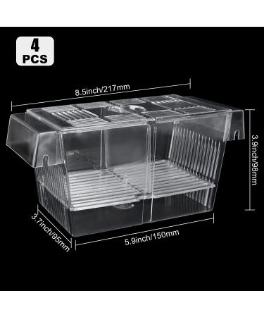 FVIEXE 4PCS Acrylic Fish Tank Breeder Box - Divider & Hatchery Incubator for Guppy, Shrimp & Baby Fish - Buy Online on GoSupps.com