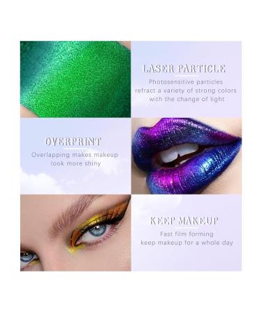 HOSAILY Chameleon Eyeshadow Set - 5 Colors Metallic Liquid Glitter Long Lasting Multi-Chrome Eye Makeup Holographic Shimmer 0.2 oz - Buy Online on GoSupps.com