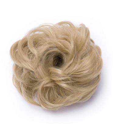 Buy 2PCs Hair Tie & Extensions - Realistic Ash Blond Bun & Thickening Rubber Bands | 70g/Pack - Buy Online on GoSupps.com