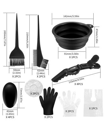 18-Piece Hair Dye Brush Set - Complete Hair Color Accessories Kit | Salon & DIY Tools Gloves Comb Bowl & More - Buy Online on GoSupps.com
