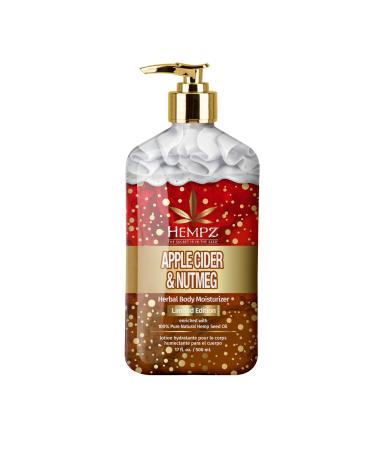 Hempz Limited Edition Apple Cider & Nutmeg Herbal Body Lotion for men or women vegan and gluten free 17 oz