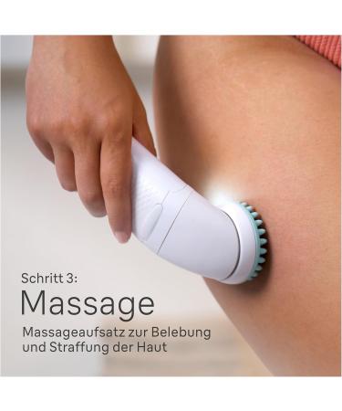 Braun Silk- pil 7 SkinSpa All-in-One Set | Best Epilator & Hair Remover for Women | Long-Lasting Hair Removal & Massage Attachment - White/Silver - Buy Online on GoSupps.com