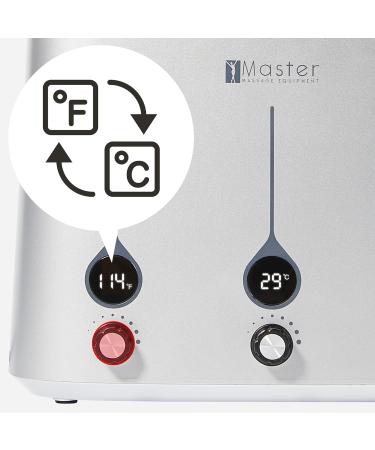 Master Massage Oil Warmer with Temperature Control & LED Display - Ideal for Massage Oils & Lotions - Includes Donor Bottle - 3-Fold Design - Buy Online on GoSupps.com