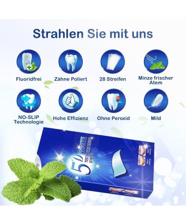 P-Beauty 2 Packs 28 Strips Home Teeth Whitening Strips with Mint Flavor Snow White Smile White Teeth Whitening Strips - Buy Online on GoSupps.com