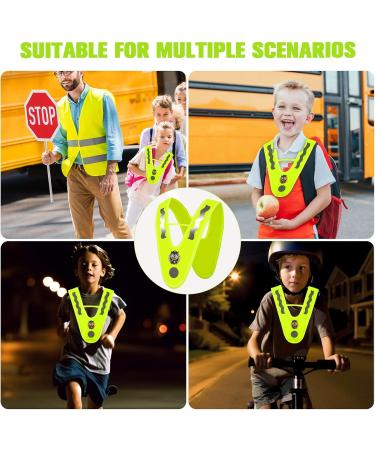 Essoy Reflective Safety Vest for Kids | Night Visibility Running & Cycling Gear with Reflective Bracelets & V-Shape Design | Outdoor Protection for Children & Dogs - Buy Online on GoSupps.com