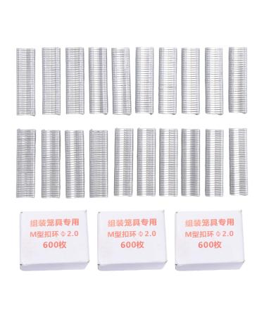 Type M Nail Ring Pliers Type M Nail Ring Pliers Type M Nail Ring Pliers Thickened for Manual Binding (M Nail + 2400 Clips) 2400 St ck Silver