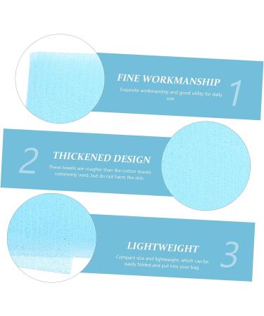 FOMIYES 3pcs Back Scrub Bath Towel Set - Exfoliating Body Scrubbers & Brush for Shower - Soft Nylon Loofahs Towel in Blue - Buy Online on GoSupps.com