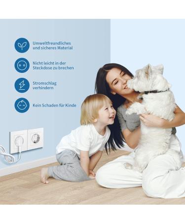 WEMK Child Safety Sockets - 20-Piece Set with Rotary Mechanism & Adhesive TESA Tape - Baby & Toddler Socket Fuse Protection - Buy Online on GoSupps.com
