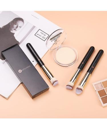KINGMAS Concealer Brush Kabuki Brush Under Eye Nose Contour Makeup Brush for Concealing Blending Setting Buffing with Powder Liquid Cream Cosmetic Foundation brush (C02 Round Top) C02 Round Top Black - Buy Online on GoSupps.com