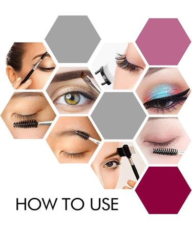 Brow Brush Comb Eyelash Comb Curlers Double-Ended Eyebrow Brush and Makeup Grooming Cosmetic Brushes Tool Eyelash Separator Mascara Applicator(3 Pieces Set) - Buy Online on GoSupps.com