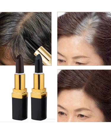 Temporary Lipstick Hair Dye Pen for White Hair - One-Time Coverage Hair Color Tool (Black Brown) | Best eCommerce Solutions - Buy Online on GoSupps.com