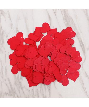 Yousiliang 100 Wooden Heart Slices - Handmade Red Heart-Shaped Pendants for DIY Crafts Wedding Decor & Tinkering - Buy Online on GoSupps.com