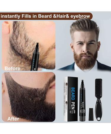 Waterproof Beard Filling Pen for Men - Black | Long Lasting Coverage | Natural Look | Beard Pencil Filler Kit - Buy Online on GoSupps.com