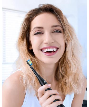 Sonic Electric Toothbrush Replacement Heads - Bitvae Daily D2 Compatible - 4 Pack Black Refills - Buy Online on GoSupps.com