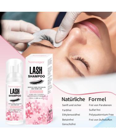 Premium Eyelash Shampoo Foam Cleanser with Brush - 100ml for Extensions | At Home & Salon Use - Buy Online on GoSupps.com