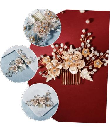 DOITOOL 1pc Comb Pearl Hair Pin Bridal Headdress Prom Hair Accessories Bridal Hair Barrette Bridal Hair Clip Headwear Decor Tiara Retro Rhinestone Headwear The Flowers Decorate Bride Alloy - Buy Online on GoSupps.com