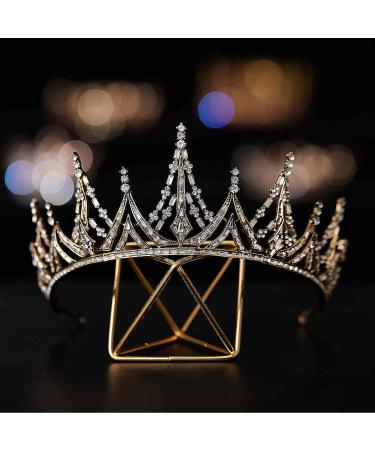 SWEETV Gold Queen Crown for Women - Crystal Wedding Tiara for Bride - Perfect Hair Accessory for Birthday, Quinceanera, Prom & Pageant - Buy Online on GoSupps.com
