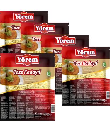 Yorem Pastry Threads Fresh Kadayif Turkish style dessert 500 Gram x 5 ST CK