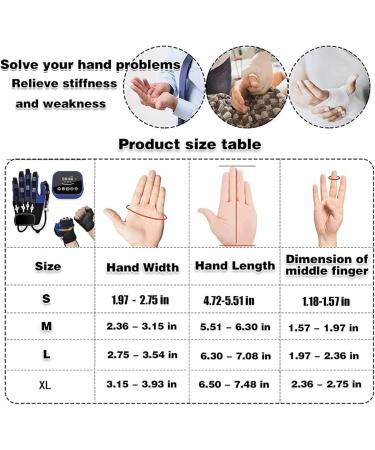 Rehabilitation Robotic Gloves Hand Finger Training Stroke Hand Splint Mirror Mode LCD Screen Display with Single Finger Training B-Left Hand XL Hand XL - Buy Online on GoSupps.com