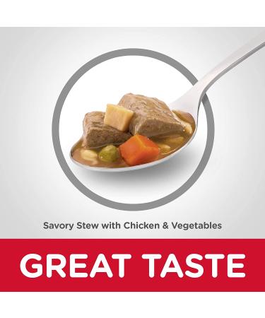 Hill's Science Diet Senior Wet Dog Food Adult 7+ Chicken & Vegetable Stew 12 Pack - Buy Online on GoSupps.com