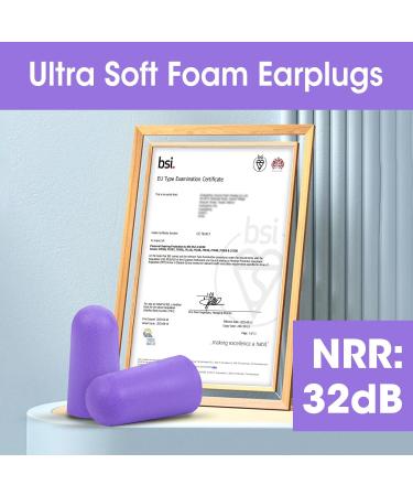 35 Pairs Soft Foam Ear Plugs - NRR 32dB Noise Cancelling for Sleeping Concerts & Swimming - Bulk Purple Ear Plugs - Buy Online on GoSupps.com
