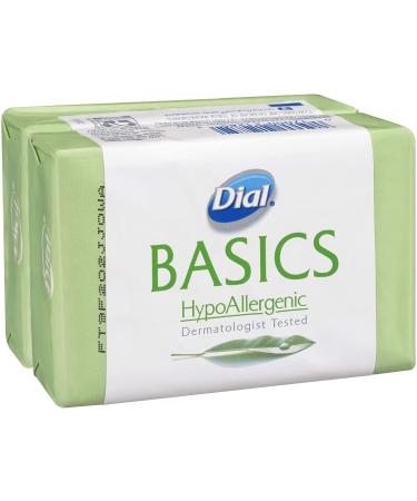 Dial Basics Hypoallergenic Bar Soap â€“ Gentle Skin Care, 2 Count Pack - Buy Online on GoSupps.com