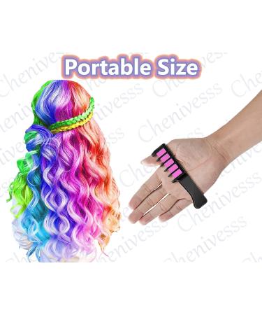 10 Color Hair Chalk Comb Set - Temporary Hair Color for Girls | Washable Cosplay Christmas Halloween & Birthday Parties - Buy Online on GoSupps.com