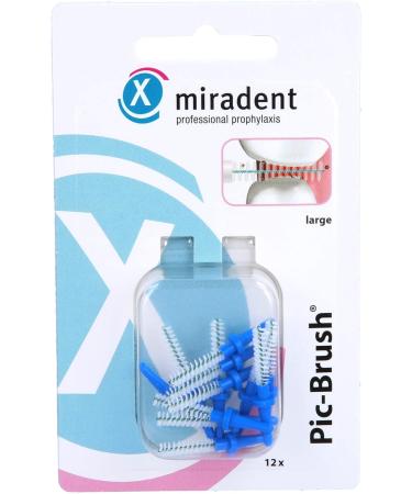 Miradent PIC-Brush Replacement Brushes Large Blue - Pack of 12 for Optimal Oral Care | Fast International Shipping - Buy Online on GoSupps.com
