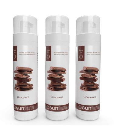3 x Suntana Chocolate Fragranced 12% Sunless Self Tanning Mousse