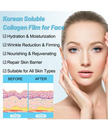 Skynpure Collagen Films - Pure Korean Collagen Mask for Face Reduces Fine Lines & Wrinkles (2 Box - Buy Online on GoSupps.com