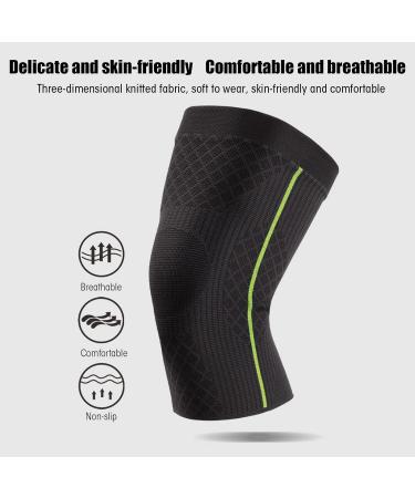 Green Knee Sleeve - Compression Knee Brace for Men & Women | Arthritis Pain Relief & Sports Support (S - Buy Online on GoSupps.com