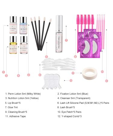 Bestachy Eyelash Lifting Kit - Semi-Permanent Curling & Lift Tools for DIY Home Use | Complete Set with Cleaning Tools & Lift Pads - Buy Online on GoSupps.com