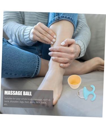 BCOATH Rollerball Massage Device - 2 Pack for Plantar Fasciitis & Hand Massage - Rustproof Steel Foot Roller & Akupressure Leg Massager - 6.5x5cm Blue - Buy Online on GoSupps.com
