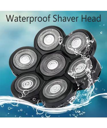 Roziaplus 7D Electric Shaver Replacement Heads - Bald Head Razor Blades for Men - Black - Buy Online on GoSupps.com