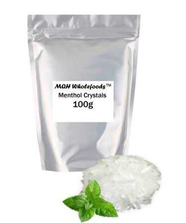 Natural Menthol Crystals Congestion Blocked Nose Relief Cold Flu Aromatherapy Premium Grade Quality! (100g)