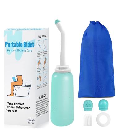 Postpartum Perineal Wash Bottle Portable Bidet -500ml Women Peri Recovery Intimate Postpartum Care After Birth Postpartum Clean New Mum Maternity Essentials for Travling and Outdoor (Light Green)