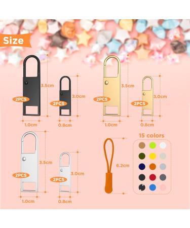 WD & CD 27-Piece Universal Zipper Replacement Kit | Metal Zipper Pulls & Extensions for Easy Repair - Buy Online on GoSupps.com
