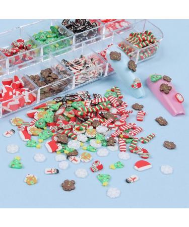 Christmas Nail Art: MAGICLULU 2 Boxes of Sequins & Polymer Clay Slices for Acrylic Nails - Buy Online on GoSupps.com