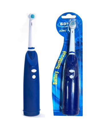 Battery Powered Electric Toothbrush Battery Operated Toothbrush for Adults and Kids Blue