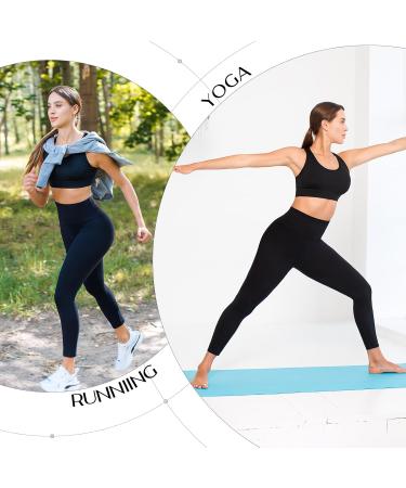 Walifrey Pack of 3 High Waist Opaque Sports Leggings for Women - Black Gym Leggings Size SM - Buy Online on GoSupps.com