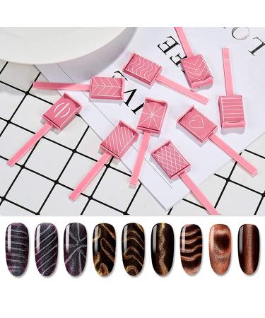 8-Piece Cat Eye Gel Polish Tool Set for DIY Nail Art - Magnetic 3D Plastic Tools for Salon & Home - Buy Online on GoSupps.com
