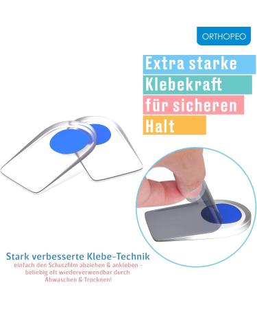 Orthopeo Premium Heel Spur Insoles - Soft Silicone Heel Cushions & Pillows for Women - 2 Pairs of Orthopedic Gel Inserts - Ideal for Comfortable Foot Support - 10.2 cm x 6.3 cm - Buy Online on GoSupps.com