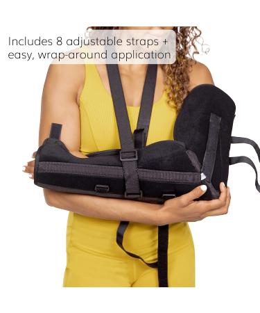BraceAbility Posterior Long Arm Splint - Medium Size Elbow Immobilizer Brace with Sling for Fractures, Post-Surgery Recovery, Tendonitis, Bursitis, Ulnar Nerve Relief - Left or Right Arm - Buy Online on GoSupps.com